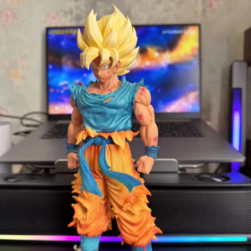 

In Stock Dragon Ball Z Son Goku Ssj Figure Super Saiyan Goku Action Figures 28cm Pvc Statue Collection Model Customized Toy Gift