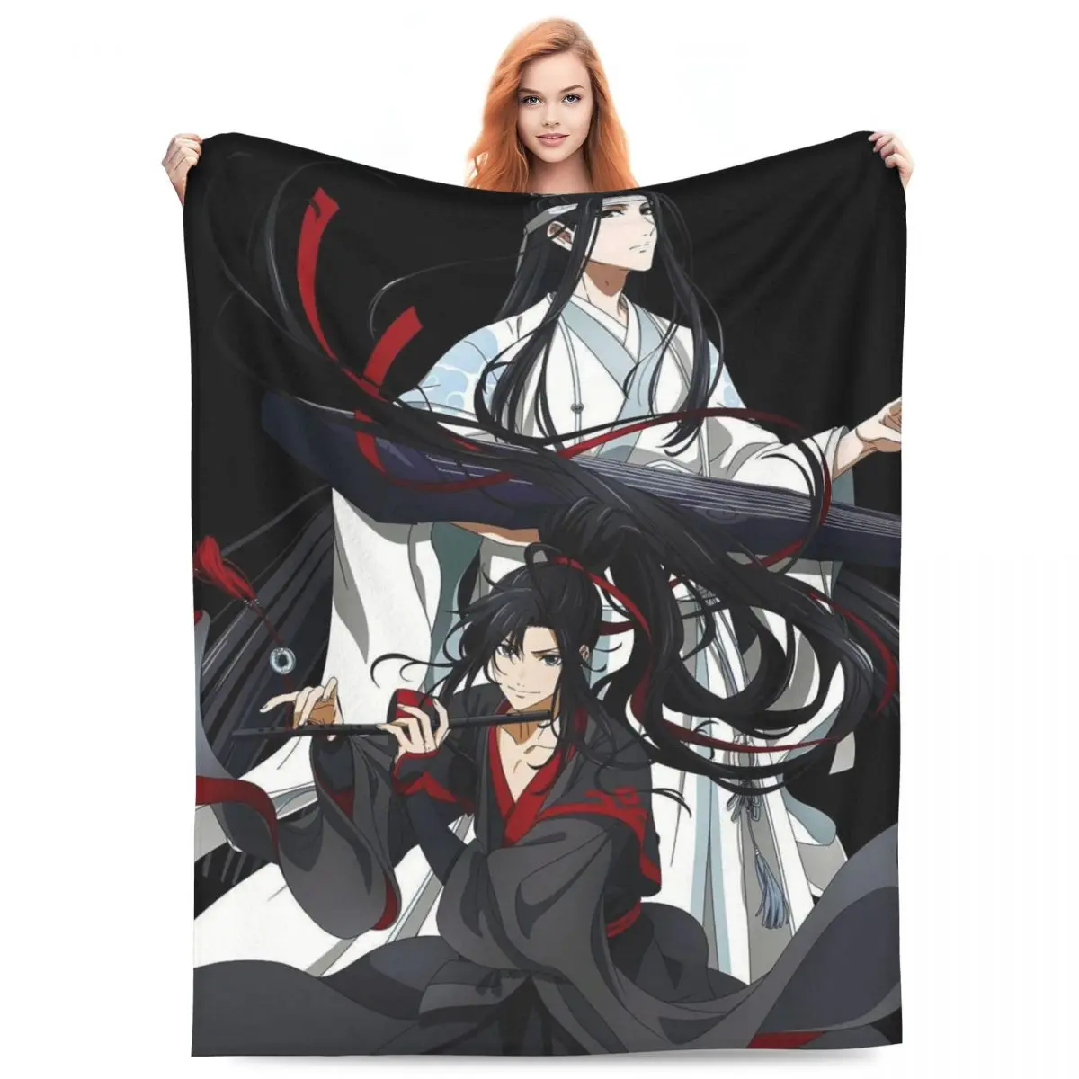 Anime Grandmaster Of Demonic Cultivation Mo Dao Zu Shi Blankets Fleece Throw Blanket Throw Blankets for Bedding Throws Bedspread