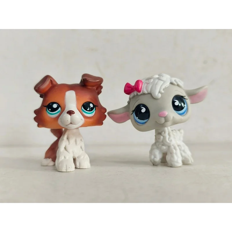 2pcs/lot LPS Toys Littlest Pet Shop Collie Dog Lamb #1542#879 Animal Figures