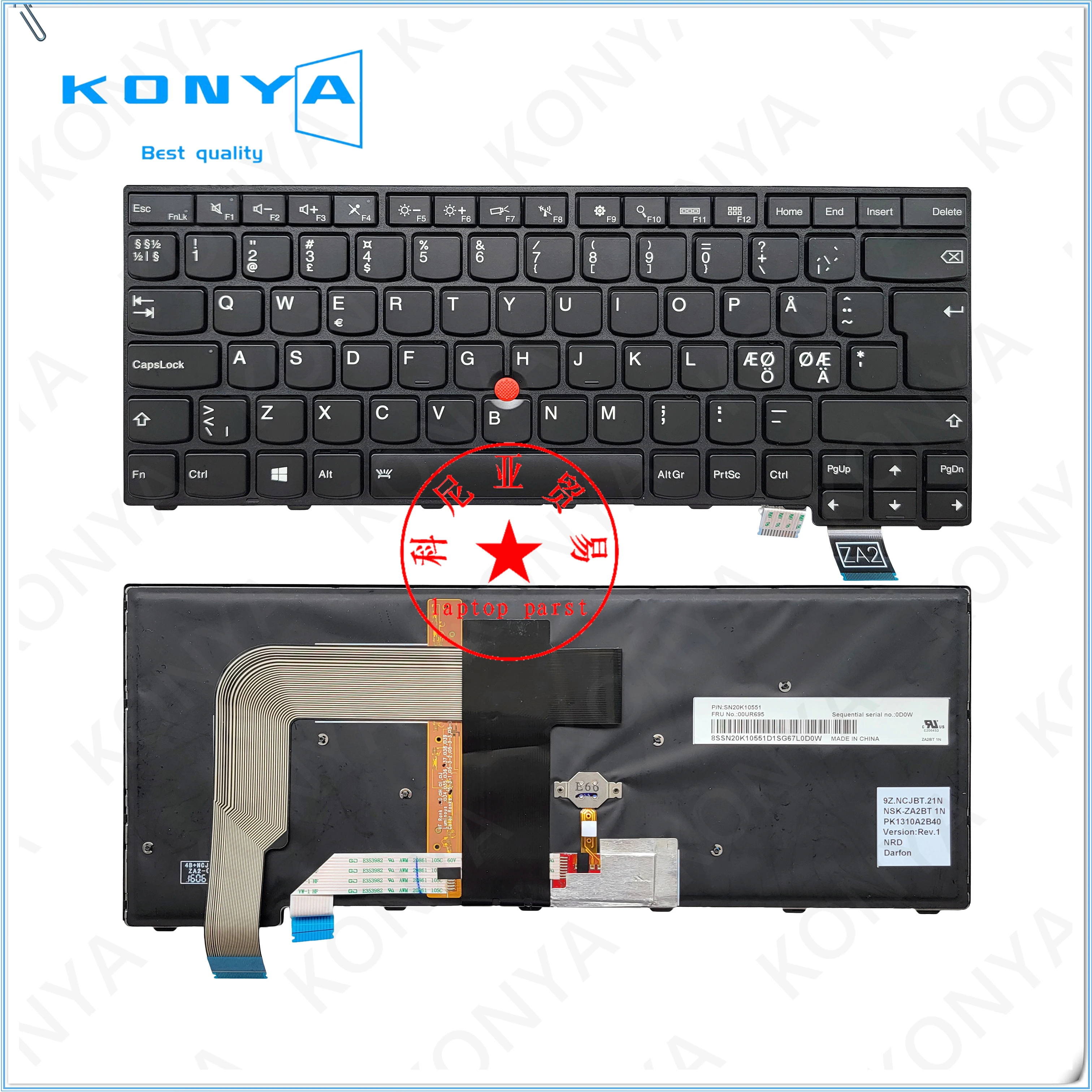 New Original For Lenovo ThinkPad T460P Series Laptop Built-in Backlit Keyboard 00UR695 SN20K10551