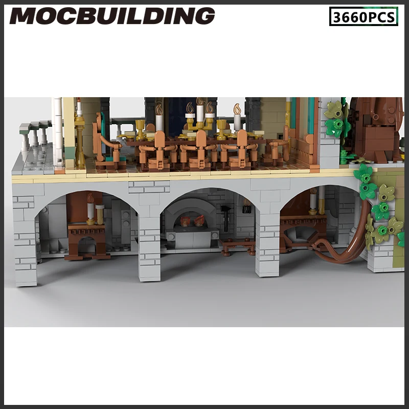 MOC Building Blocks Film Architecture Scene Series House Model mattoni fai da te paesaggio Streetscape Toy regalo di natale creativo