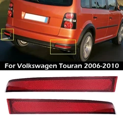 1/2pcs Red Lens Car Rear Bumper Light Reflector for Volkswagen Touran 2006-2010