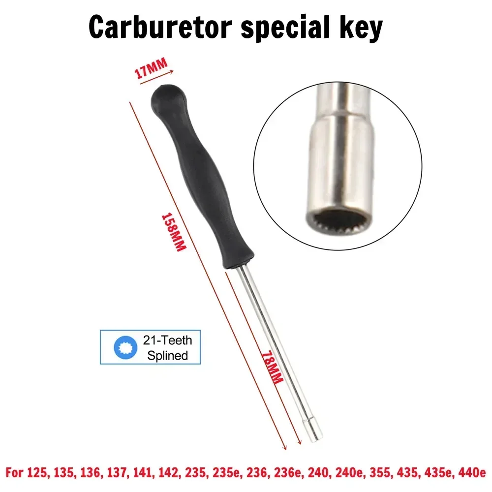 1pc Chiave universale carburatore carburatore per modelli Husqvarna 125 137 141 235 236e 240 435e 440e Ottimizza le prestazioni della tua motosega