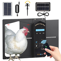 Solar Automatic Chicken Coop Door, Anti-Pinch,LCD Display with Timer & Light Sensor Solar Aluminum Auto Chicken Door Waterproof