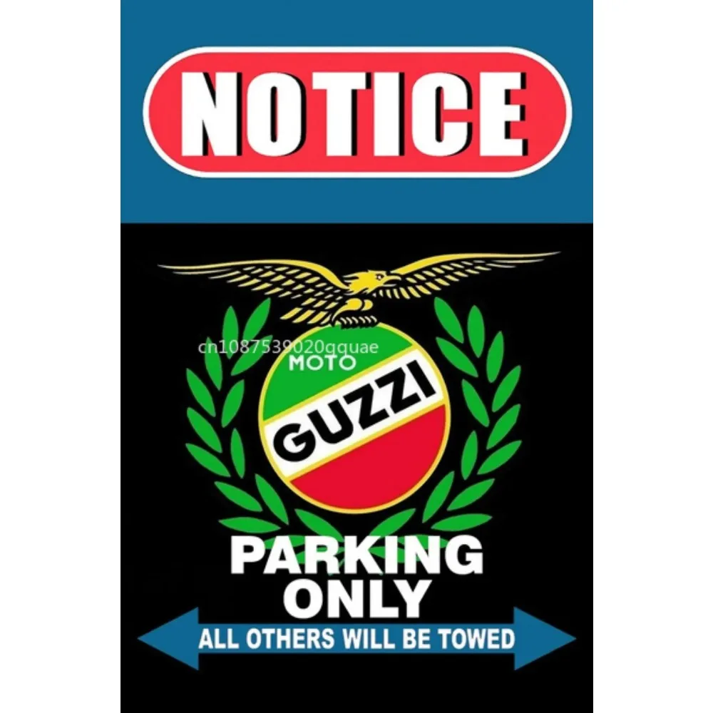 Moto Guzzi Parking Only Tin Sign Metal Tin Sign Cheap Tin Metal Signs Bar Poster 3d Wall Sticker Personalized Metal