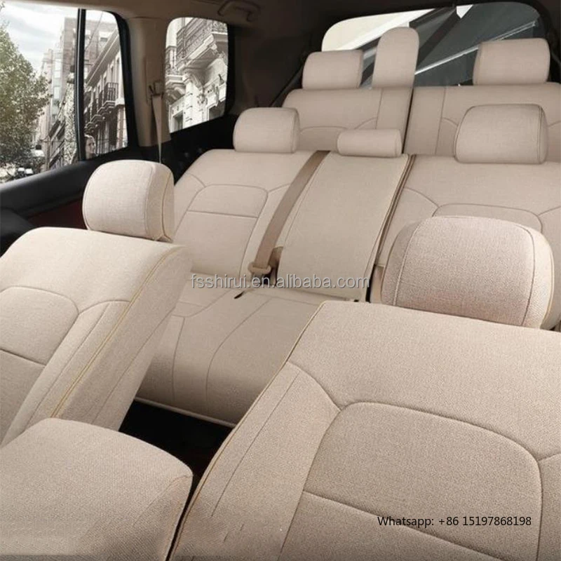 Car Seat Cover protection Upgrade for toyota Land Cruiser Lc100 Lc200 2008-2021 Breathable Leather 5 Seats Cushion Pad Modify