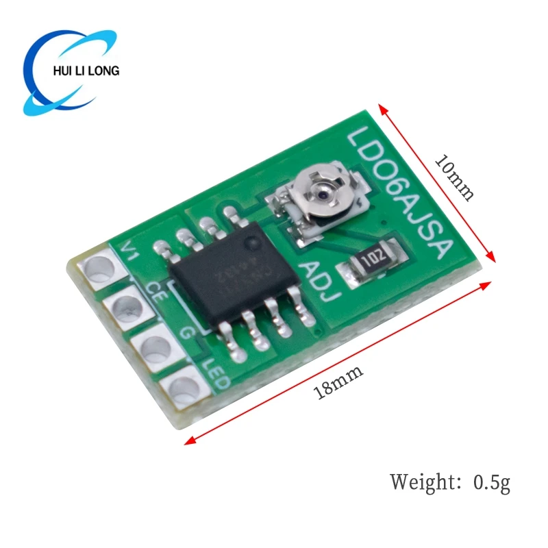 LD06AJSA/B 30-1500MA Регулируемый светодиодный драйвер постоянного тока 3,3 В 3,7 В 4,2 В 5 В Плата управления ШИМ Модуль понижающего питания
