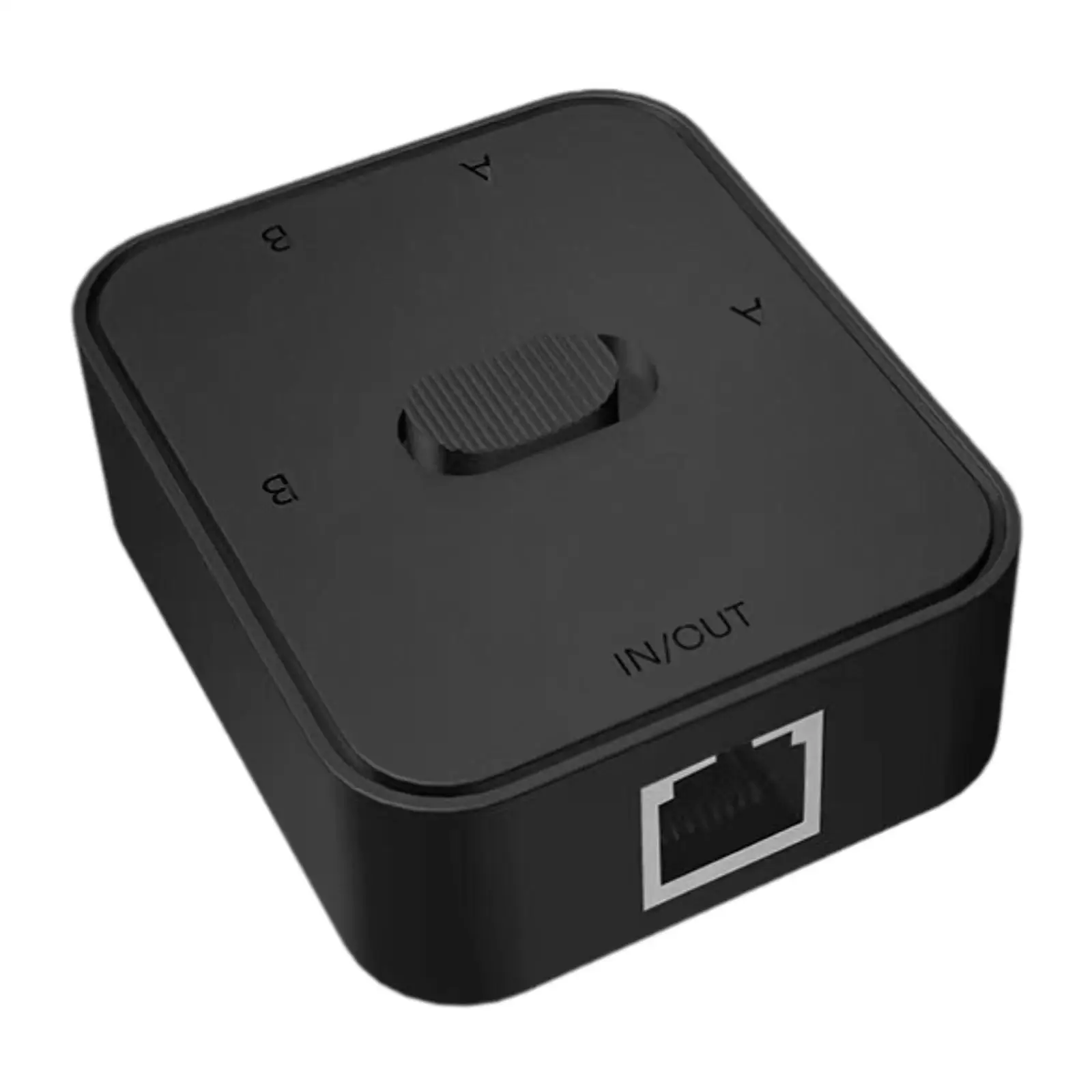 Mini Gigabit Network Switcher Multipurpose Plug and Play Key-press Switch Easy to Install Double Port Network Hub for Desktop