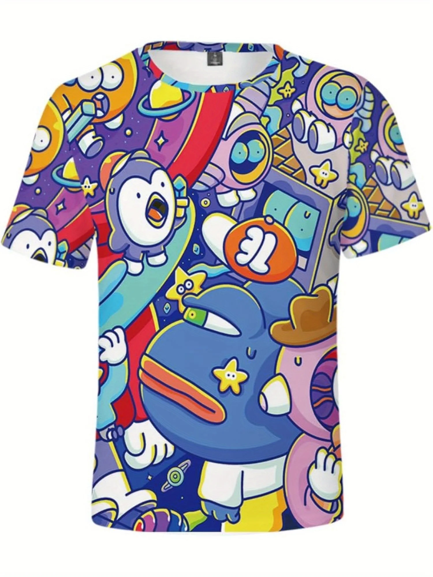 

Men'S Short-Sleeve T-Shirt with a Casual 3D Print, Featuring a Stylish Summer Design with Geometric Abstract Colors And a Uniq