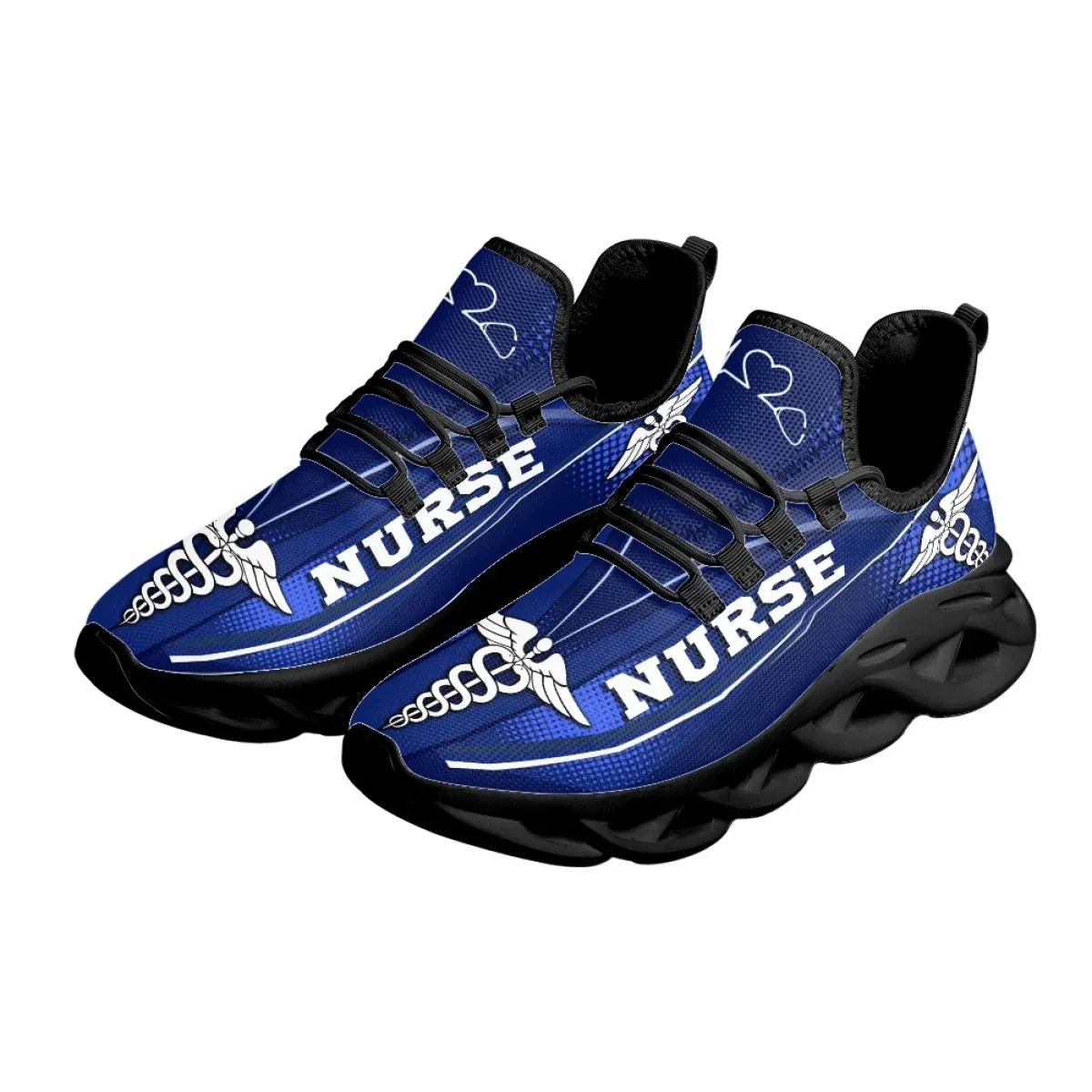 Paramedic Design Mesh Swing Sneakers Casual Lightweight Platform Shoes for Ladies EMT EMS Pattern Girls Nurse Shoes