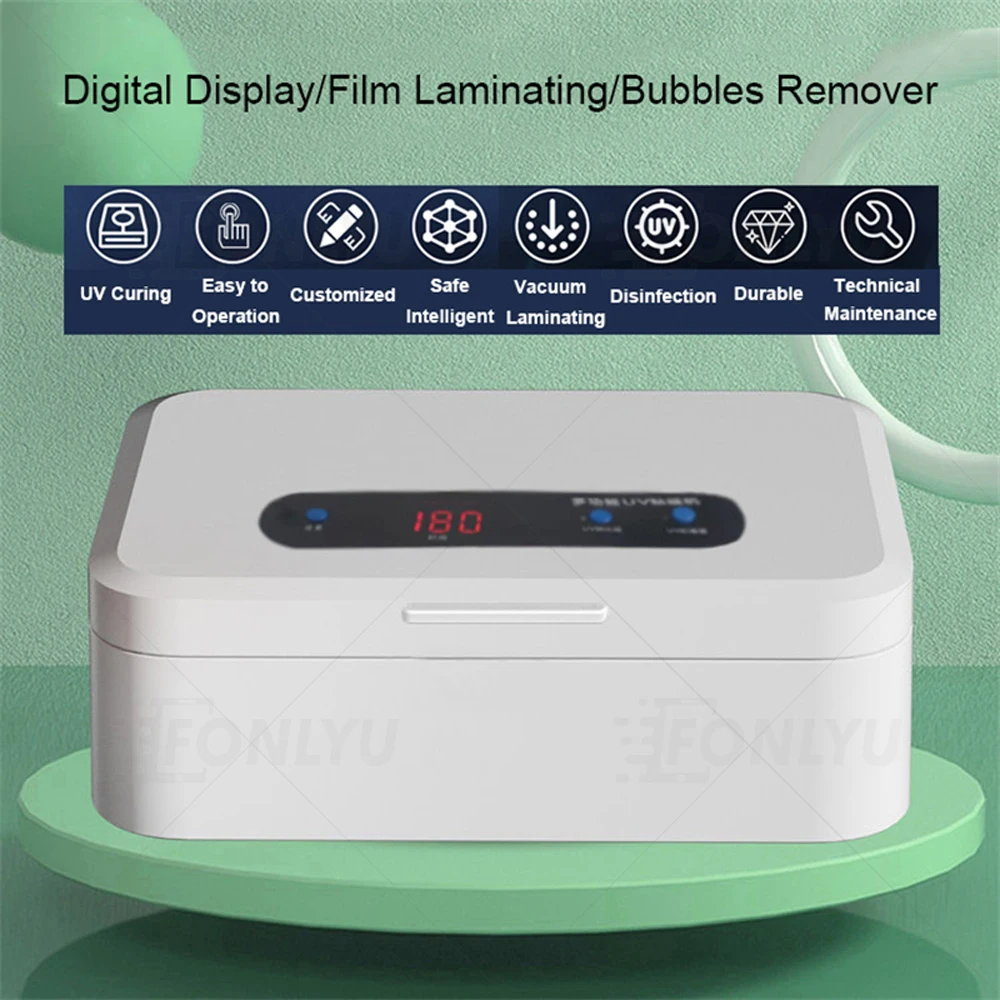 

FONLYU Vacuum UV Curing Laminator For Curved phone Screen Protector Hydrogel Film Bubbles Remover Phone Repair Tool Sets