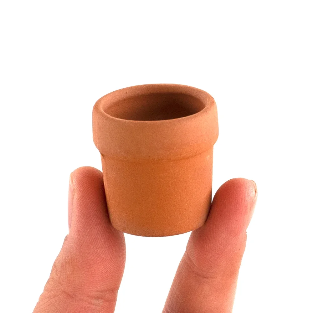 Accesorios en miniatura para casa de muñecas, Mini maceta de cerámica, modelo de jarrón de terracota, juguete para decoración de casa de muñecas, 1 Uds., 1/12
