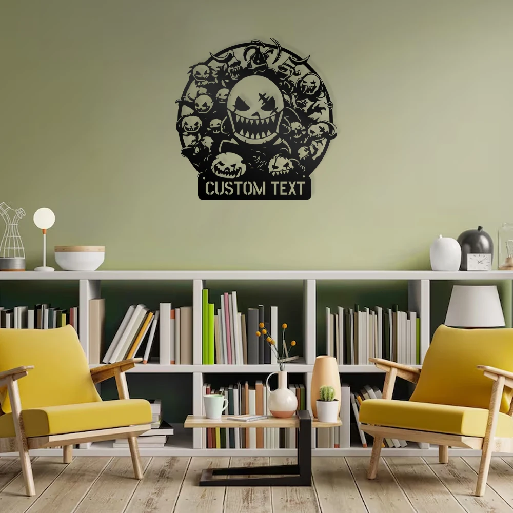 

1pc hot sale Skeleton Personalized Text Tin Wall Signs Metal Wall Plaque For Living Room Kids Room