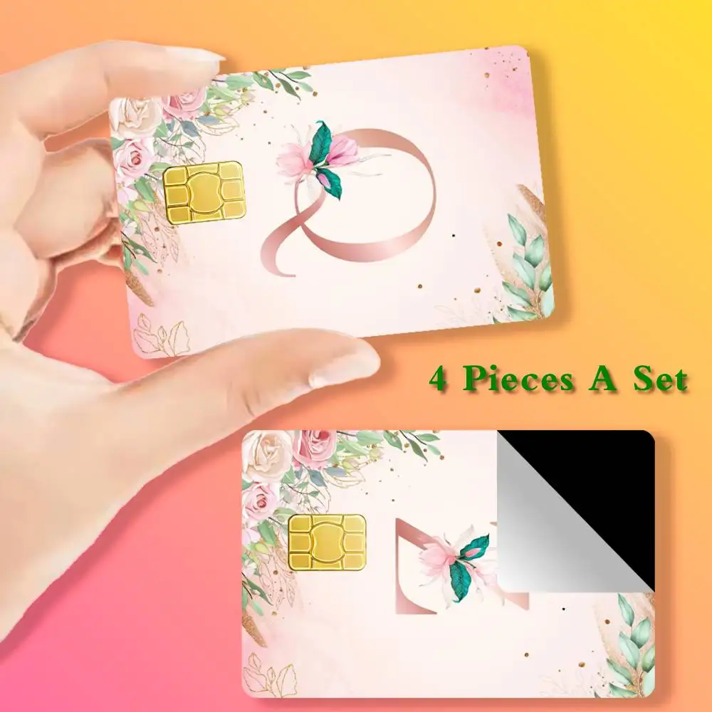 

flowers Card Stickers Cover Film Sticker for Debit Credit Bank Card Waterproof