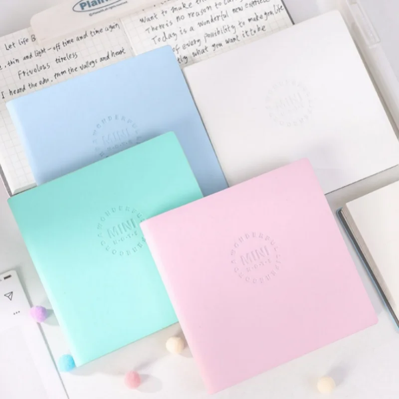 72 Sheets Leather Notebook Journal Grid Blank Notepad Painting Graffiti School Supplies Portable Square Mini Drawing Notebook view 6