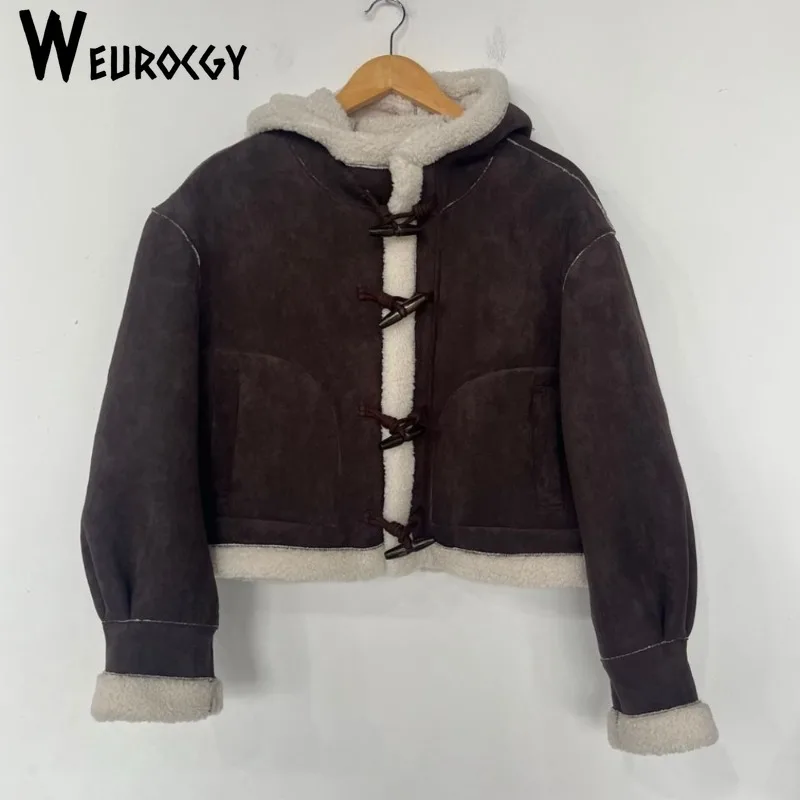 2024 Winter Thick Warm PU Leather Jacket New Style Korean Edition Versatile Lapel Long Sleeve Women Coat Fashion Tide Short Coat