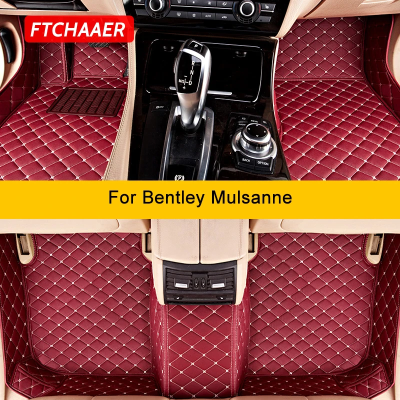 

FTCHAAER Custom Car Floor Mats For Bentley Mulsanne 5seats Model Auto Carpets Foot Coche Accessorie