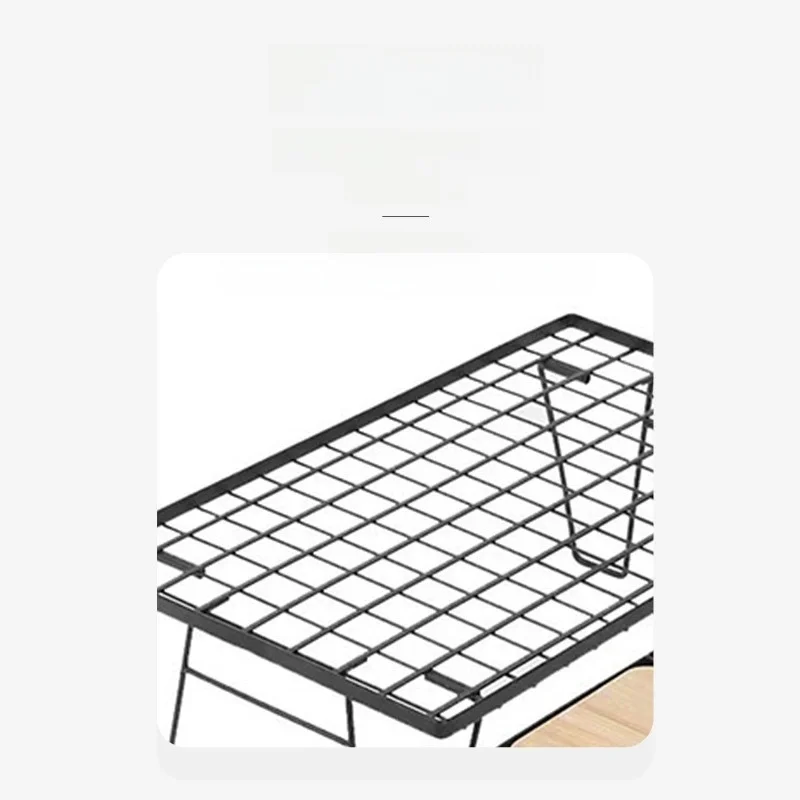 Portable Outdoor Camping Storage Rack IGT Stackable Hollow Iron Net Table Bamboo Board Dining Table Multi-Functional Combination