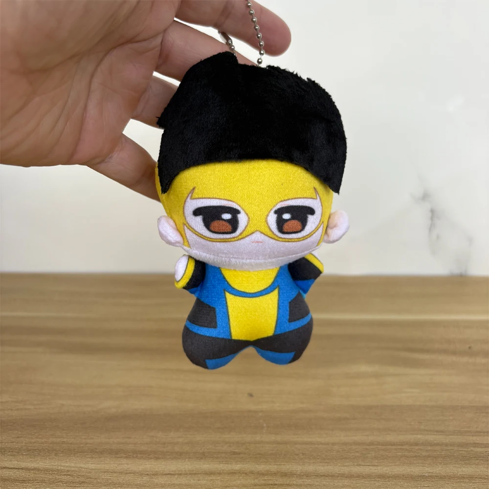 

Cool 10cm Cute Anime Invincible Character Hero Mark Grayson Plush Toys Bag Keychain Stuffed Plushie Doll Hanging Pendant Decor