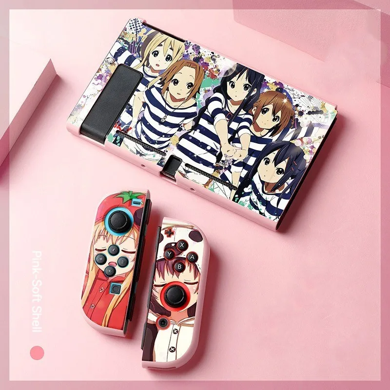 Funda protectora bidimensional para Nintendo Switch, accesorios OLED/NS, carcasa Joycon de Anime KON para juegos de consola Switch