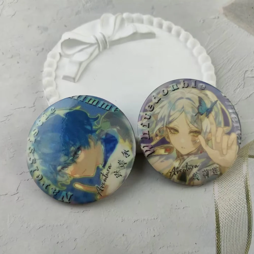 1/2pcs Anime Frieren Beyond Journey's End Himmel Cosplay Badge Pin SPTE Tinplate Brooch Prop Xmas Gift