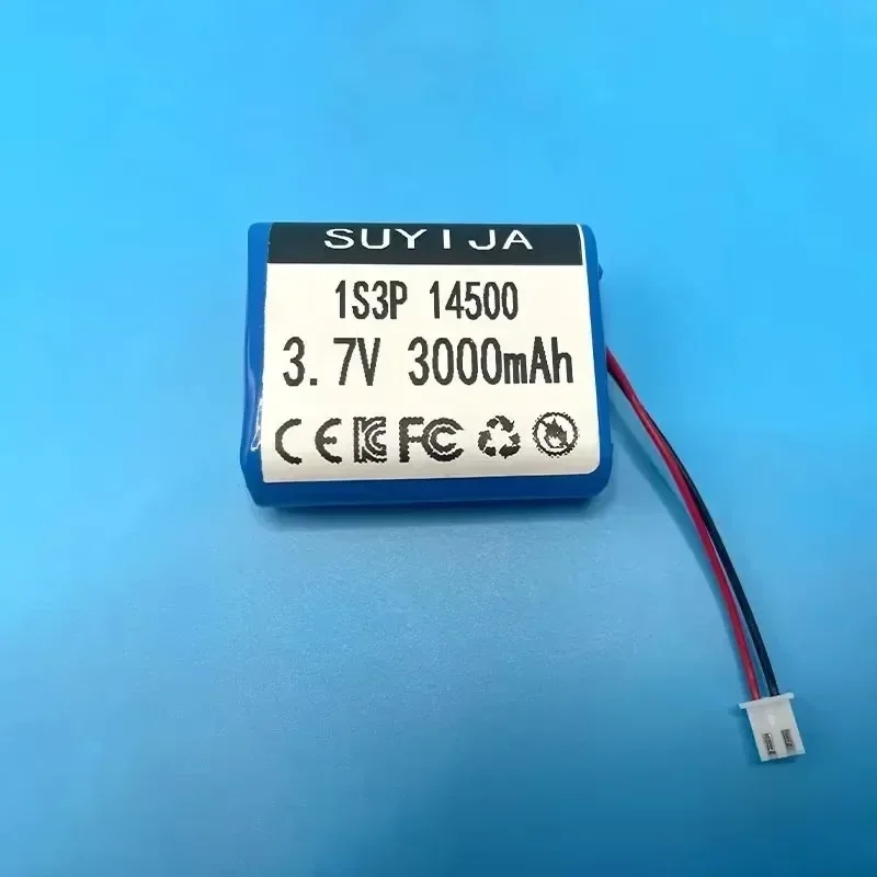 3.7V 1S3P Rechargeable Lithium Battery 14500 3000mAh with BMS Suitable for Electric Toys Remote Control Cars Beauty Instruments