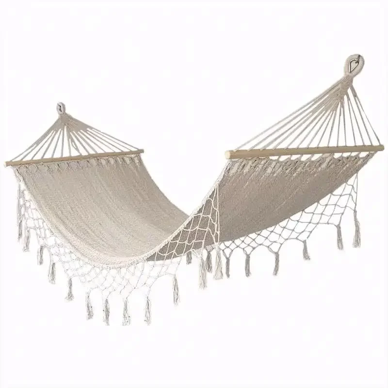 Nordic hammock tassel lace hanging basket swing dormitory hammock outdoor camping hammock