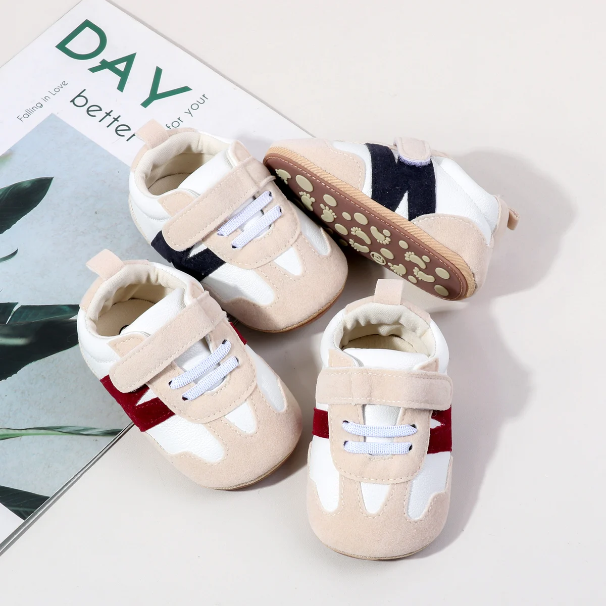 Hot Selling Baby Unisex Toddler Shoes For Spring And Autumn 0-18 Months High Quality Baby Sneaker TPR Sole Hook-loop Design