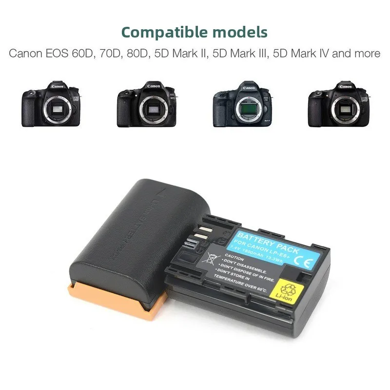 Rechargeable Battery 7.4V 2000mAh LP-E6P Lp E6p Battery for CANON EOS R5 II Cameras