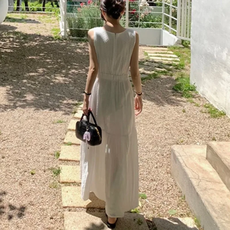 เดรสยาวทรงสี่เหลี่ยม คอปก แขนยาว แต่งลายดอกไม้ ดีไซน์เก๋ไก๋ สไตล์ฝรั่งเศส เหมาะสำหรับฤดูใบไม้ผลิและฤดูร้อน