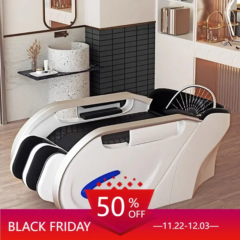 Electric Beauty Salon Chairs Shampoo Sink Massage Hair Washing Chair Head Spa Paddy Chaise Coiffeuse Salon Furniture CY50XF