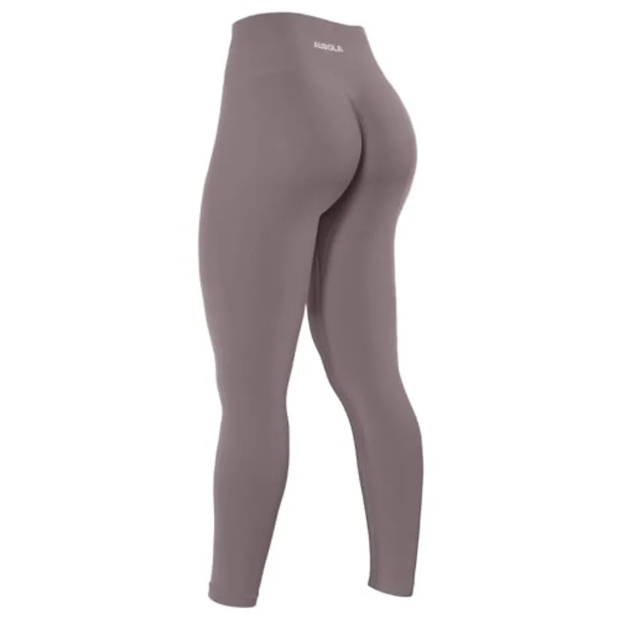

AUROLA Power Workout Leggings for Women Tummy Control Squat Proof Ribbed Thick Seamless Scrunch Active Pants