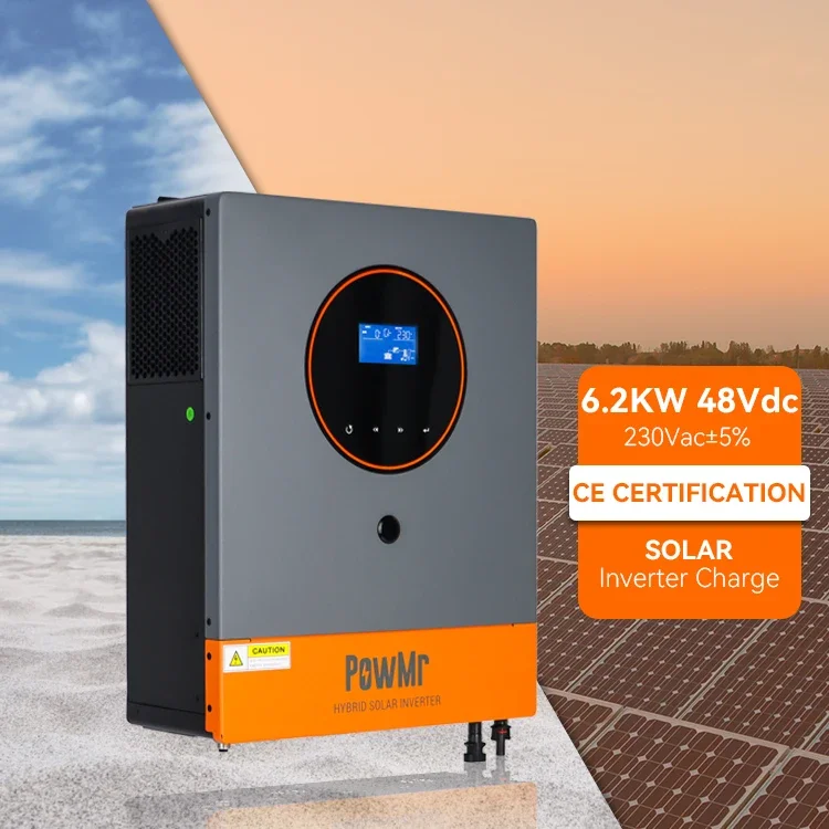 PowMr 6.2KW 48V Hybrid Solar Inverter 220/230Vac With Dual Inputs And Outputs MPPT Hybrid Solar Inverter