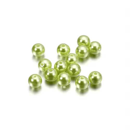 10-1000pcs/lot 3-20mm Straight Holes Acrylic Imitation Pearl Beige Bracelet Round Beads For DIY Craft Jewelry Making Supplies - Image 7