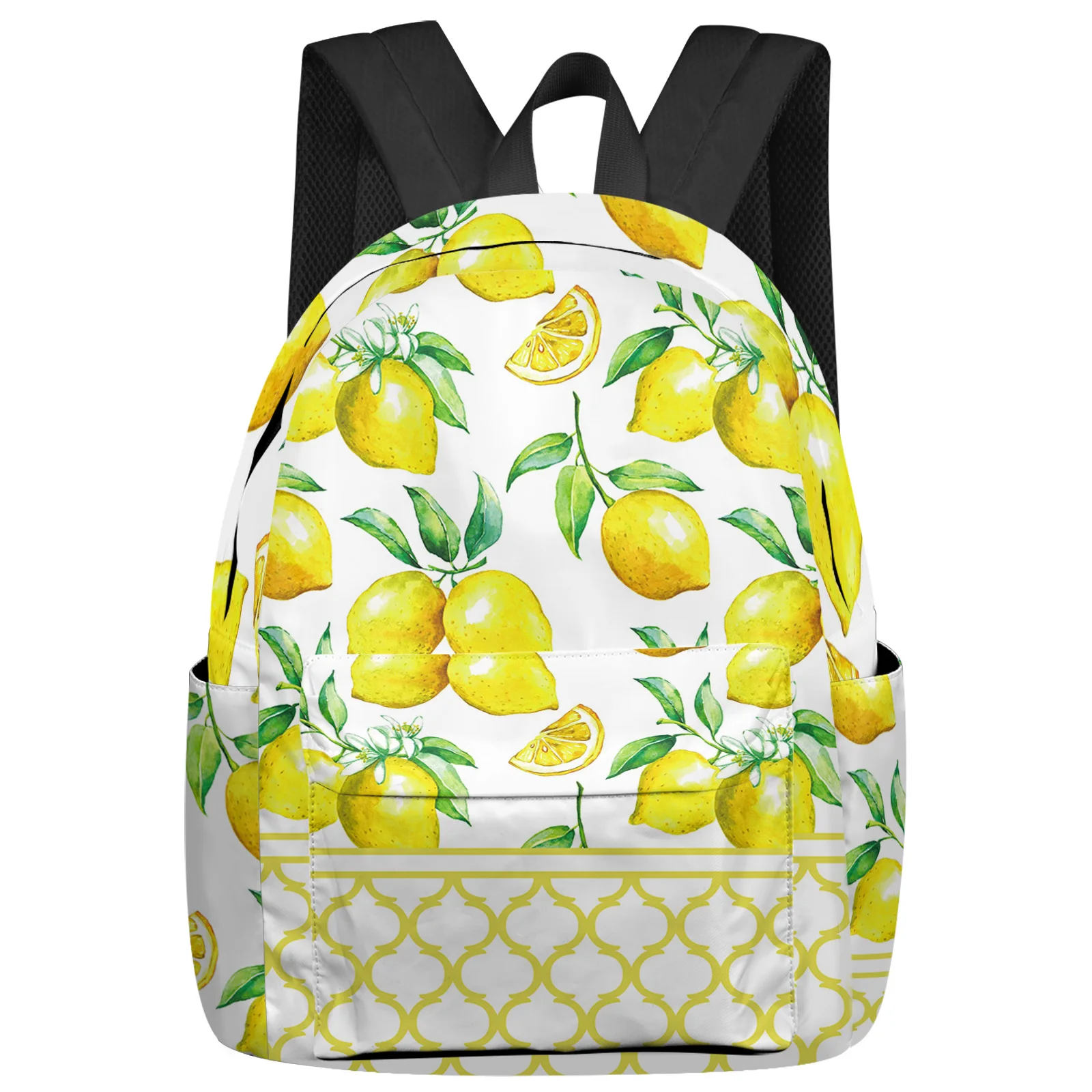 

Fruit Fresh Lemon Yellow Moroccan Backpacks Teenagers Student School Bags Laptop Backpack Men Women Female Travel Mochila