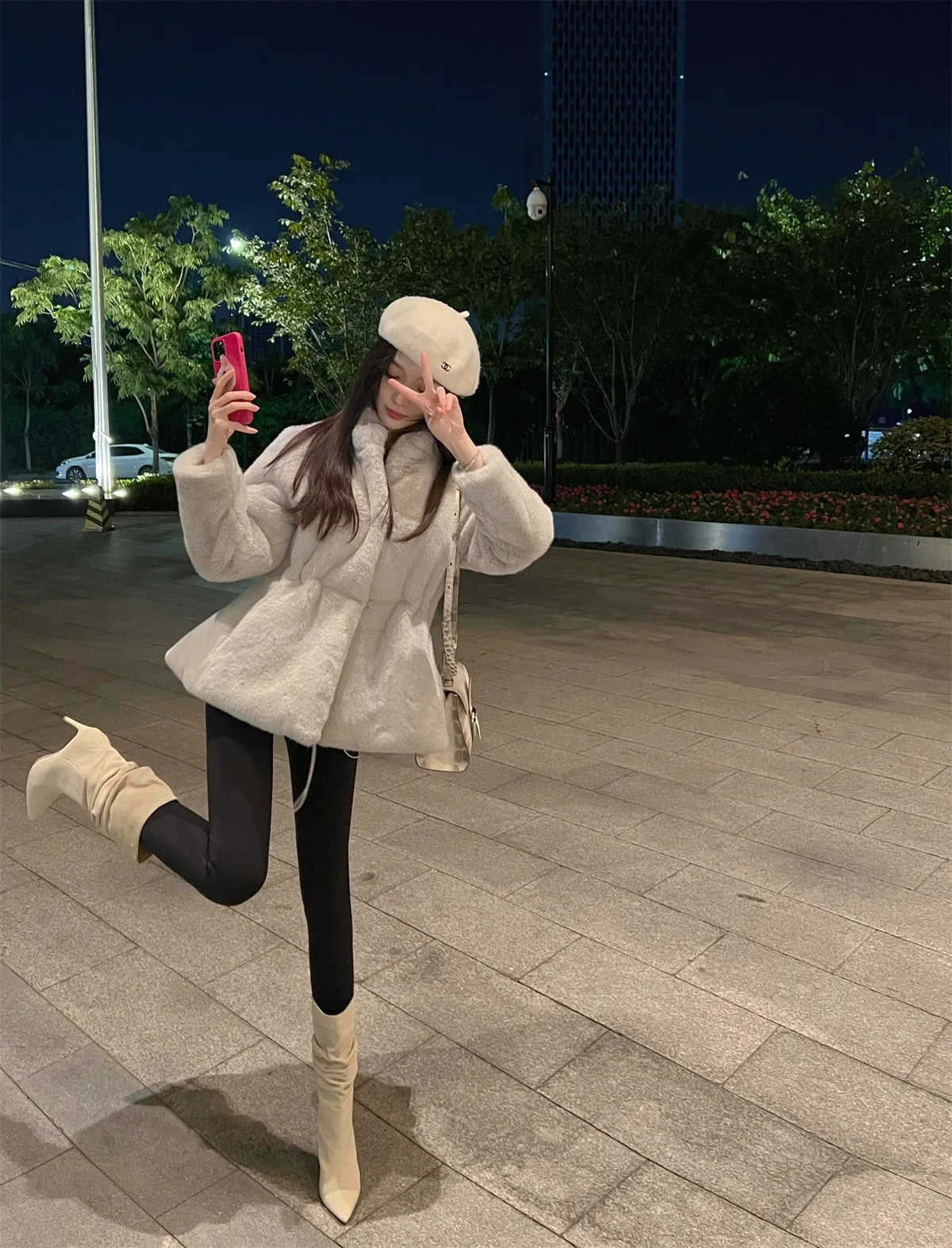 

Зимнее утепленное пальто из искусственного меха для женщин, А-силуэт, с завышенной талией, верхняя одежда, новинка, бренд Winema Snow, длинное пальто с длинными рукавами