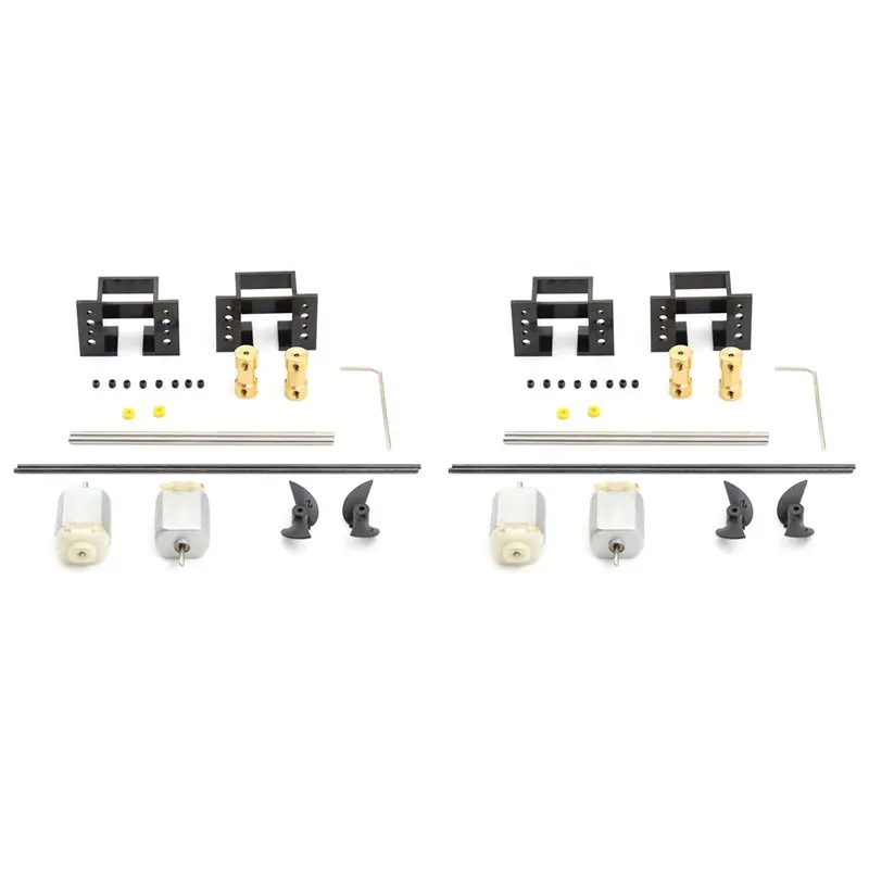 Y42A-4X Motors RC Boat Parts Drive Set 130 Motor+Motor Seat+Copper Coupling+15CM Shaft+Propellers Kit