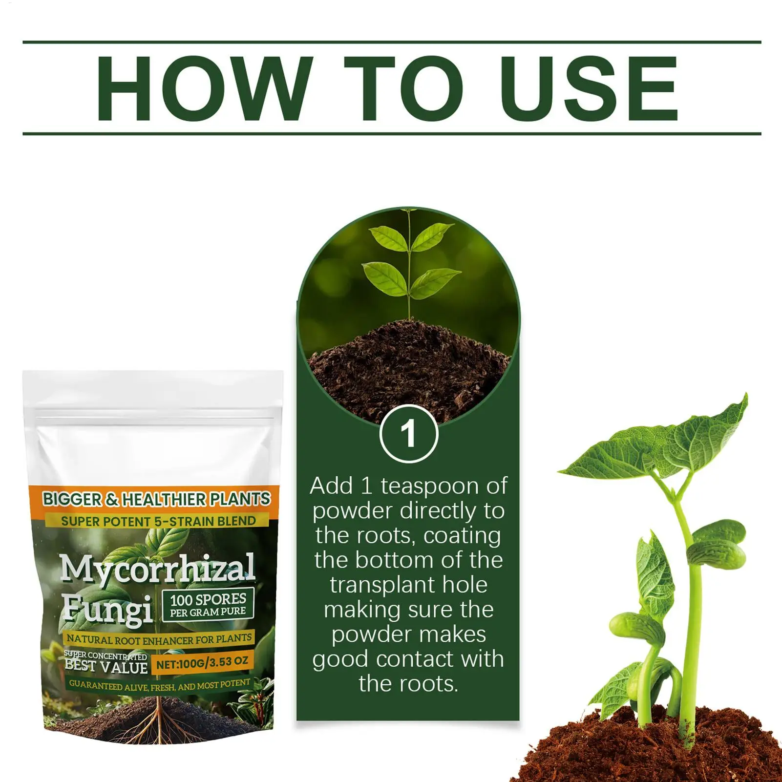 Natural Plants Root Enhancer Promote Root 100g Plant Growth Fertilizer Nutrient Balanced Formula Planting Tool