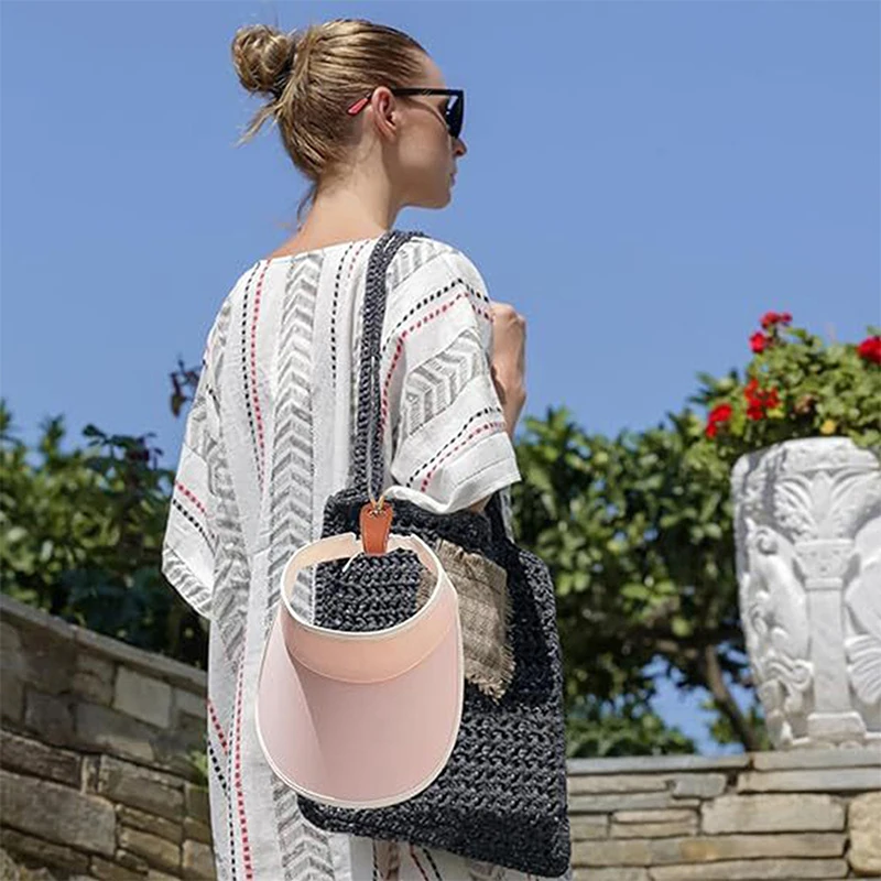 Penjepit Topi Kulit PU, Penjepit Topi Baseball, Tali Topi Musim Panas, Gantungan Tas, Dompet Penyimpanan, Gesper, Penjepit Bebas Tangan, Penjepit Luar Ruangan