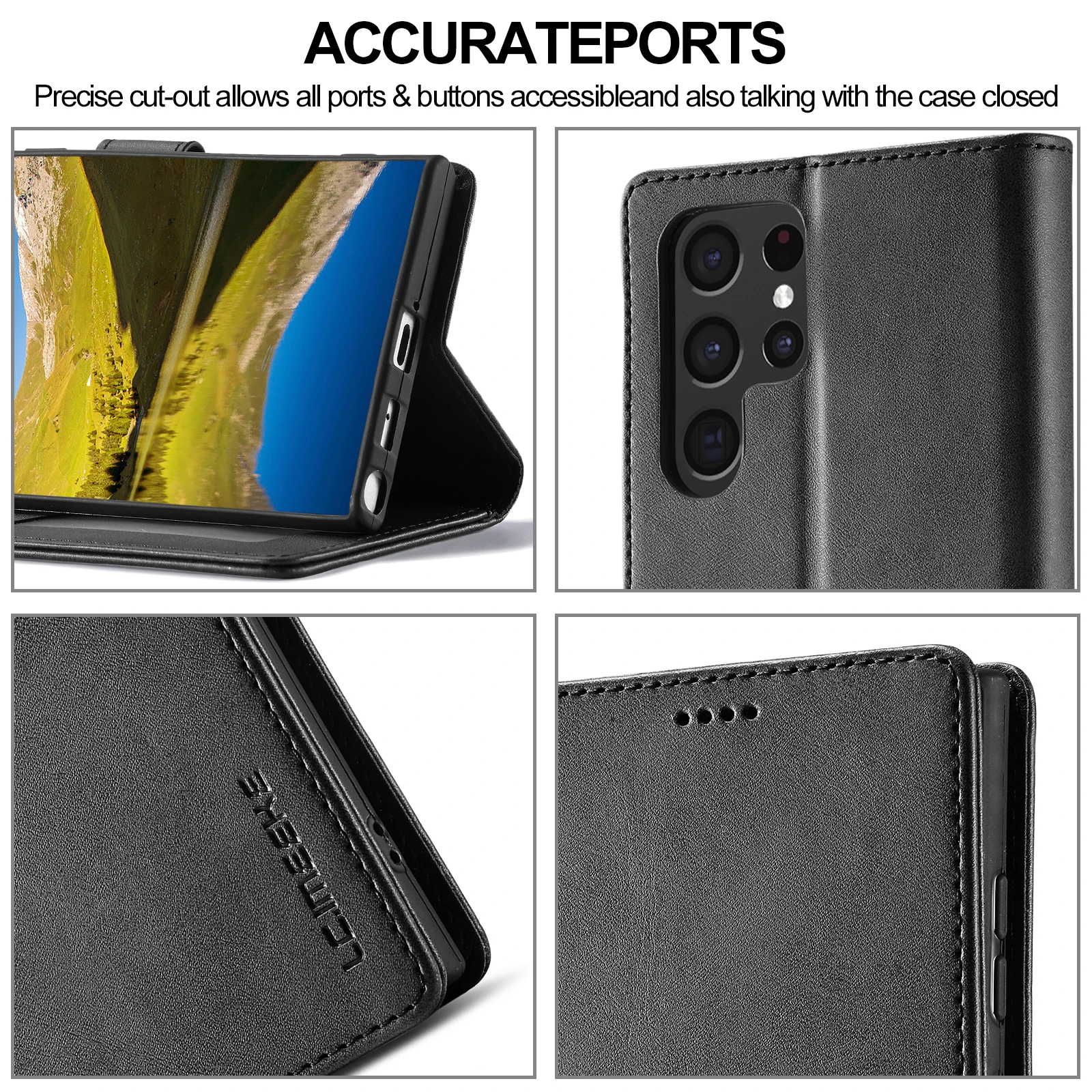 Business Leather Case for Samsung Galaxy S26 S25 Ultra S24 FE S23 Plus A17 A16 A26 A36 A56 A37 A57 Flip Wallet Card Phone Cover