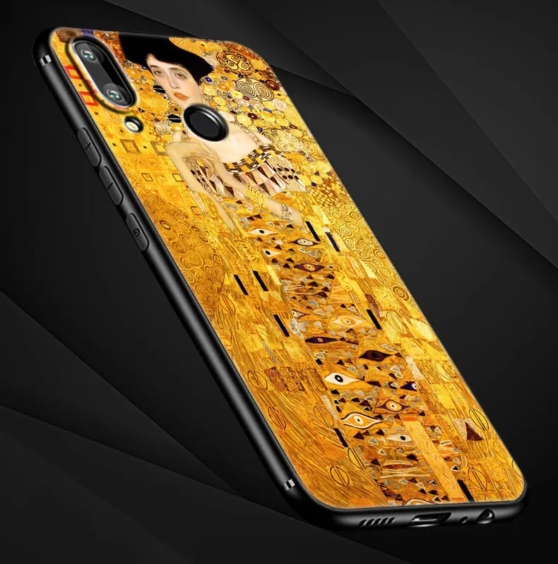 Kiss by Gustav Klimt Case For Honor X6 4G X7 4G X8 X9 4G 5G Huawei Y9 Y7 Y5 Y6 Y7 Y8 A S P Prime 2018 2019 2020 Black Soft Cover