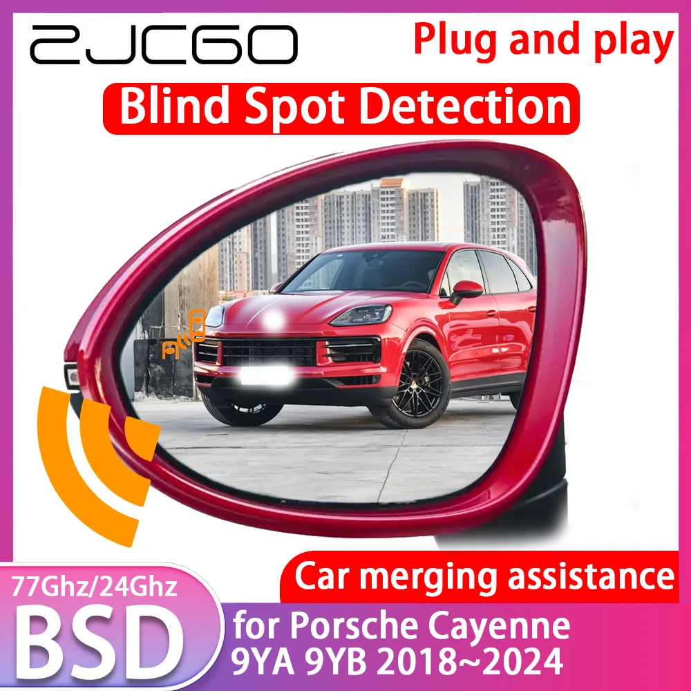 ZJCGO for Porsche Cayenne 9YA 9YB 2018~2024 Blind Spot Detection Car BSD BSA BSM System Driving Warning Radar Alert Mirror