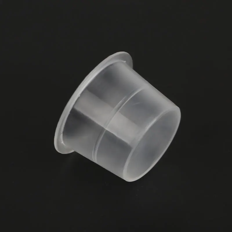 DM Top Quality 1000pcs Disposable Plastic Tattoo Ink Cups Permanent Makeup Pigment Clear Holder Container Cap Tattoo Accessory