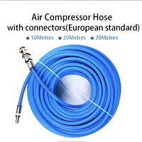 AGASEH 1 manguera de compresor de aire con conector rápido (UE 3 en 1 con protector de resorte), manguera de aire de PU reforzada Flexible de 10/20/30m 8*5m