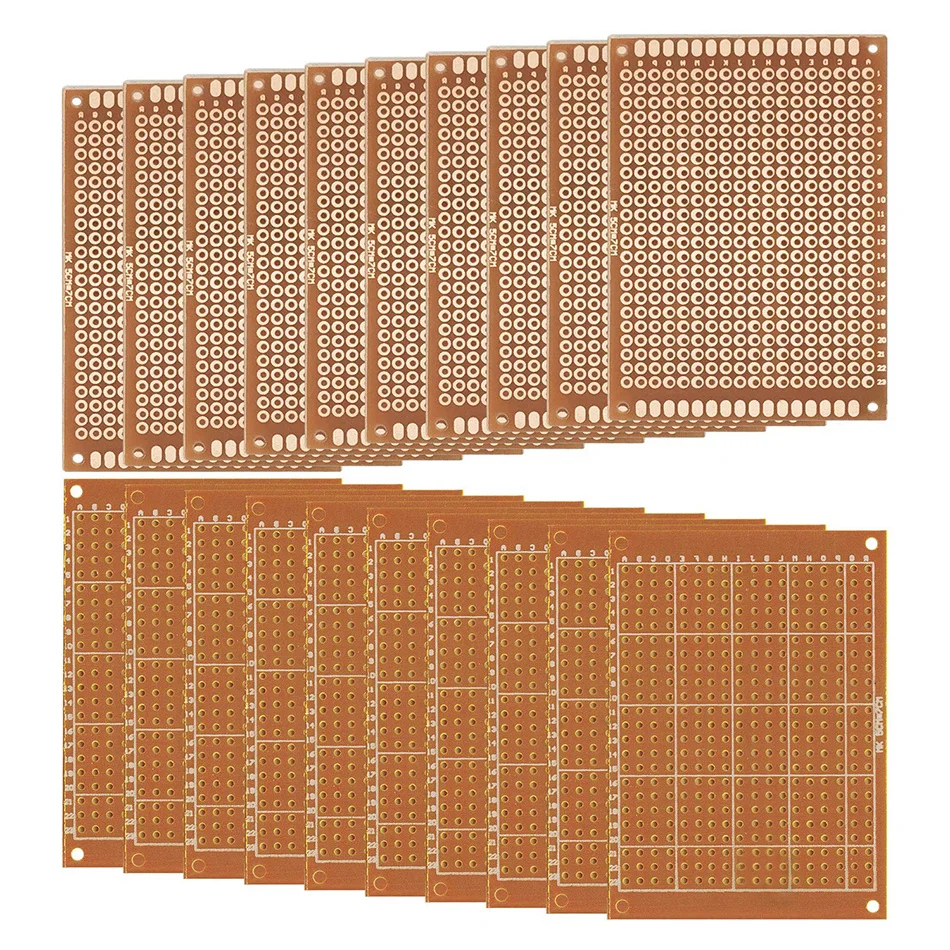 20PCS/Lot Universal PCB Board 50x70 mm 2.54mm Hole Pitch Prototype Paper Printed Circuit Panel 5x7 cm Single Sided Board