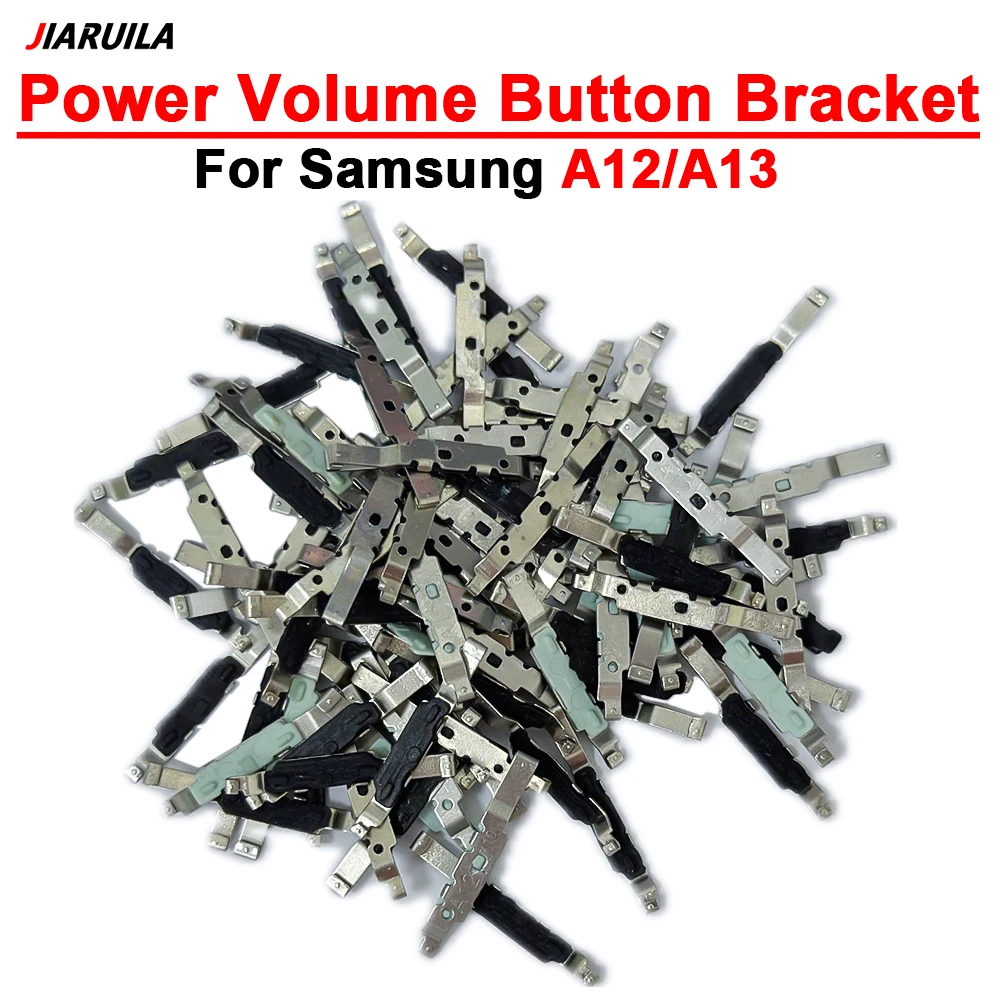 1-20pcs For Samsung A12 A13 A04S M12 M12S M13 M14 Power Button Side Key Bracket With Iron Hook Support Fixed On Key Clip