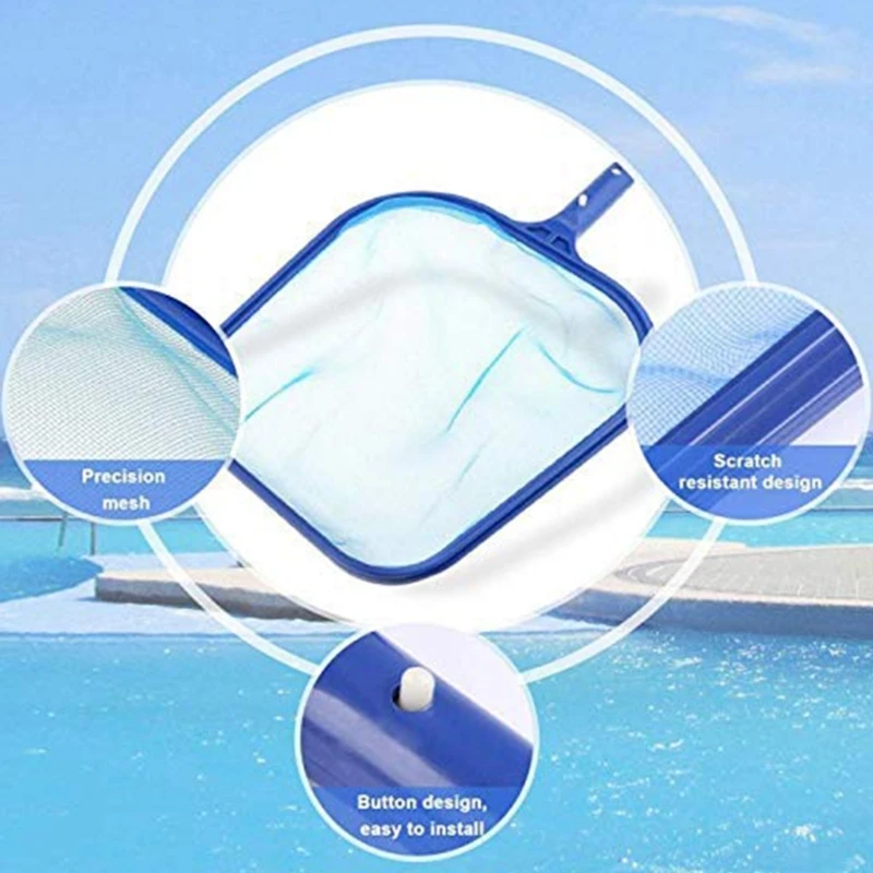 2Pack Pool Skimmer Net Leaf Skimmer Mesh Rake Net voor het reinigen van het zwembad