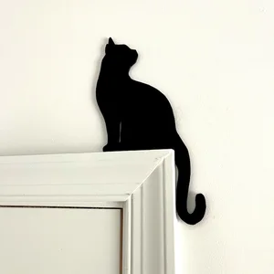 علامة زاوية باب الهالوين ، طائر لطيف ، قطة ساحرة ، زخرفة خشبية سوداء معلقة ، أبواب حائط منزل الحفلات ، زخارف الإطار أفضل 12 مرهما للمبيعات للورم الملتهب - رقم 11