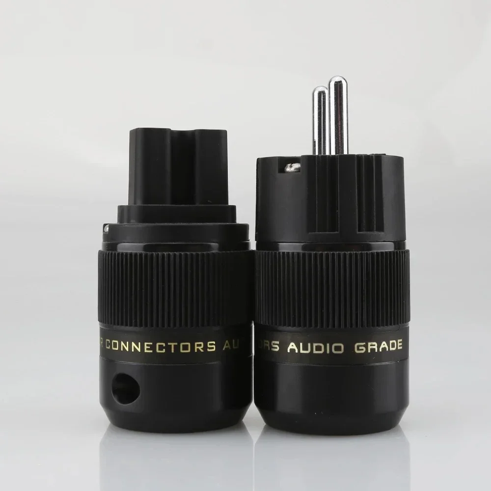 مطلي بالروديوم EUR Schuko EU قابس طاقة وموصل IEC HIFI