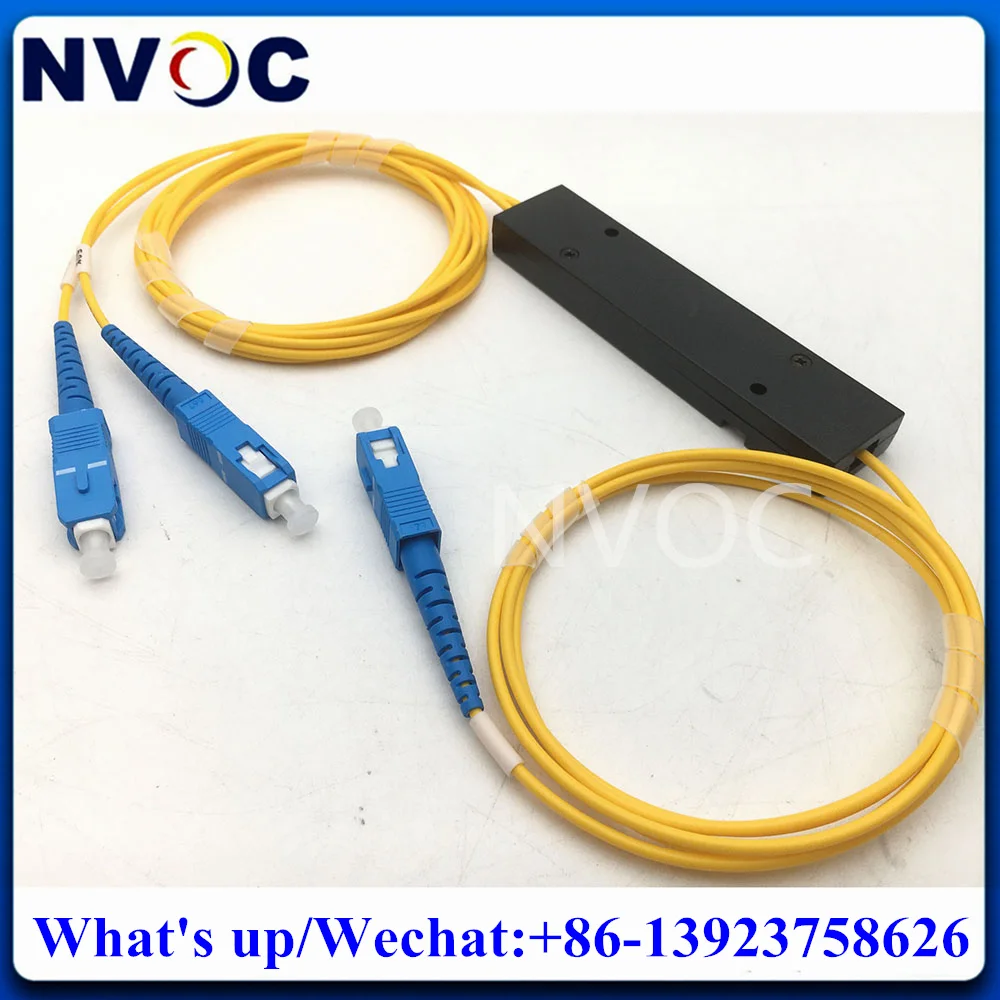 

10Pcs GPON 1x2 1310/1550nm 40/60 2.0mm 1M 1*2 Singlemode Fiber Optic PLC Splitter 2Way FBT ABS Box Coupler With SC/ST/FC/LCPC